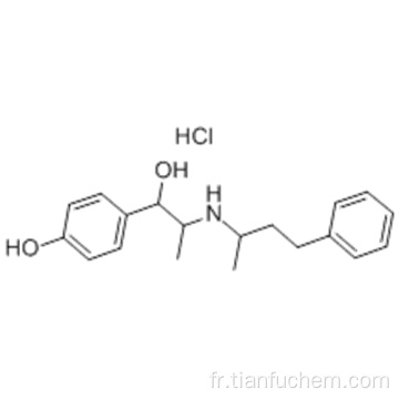 4-hydroxy-a- [1 - [(1-méthyl-3-phénylpropyl) amino] éthyl], chlorhydrate de benzèneméthanol, CAS 849-55-8